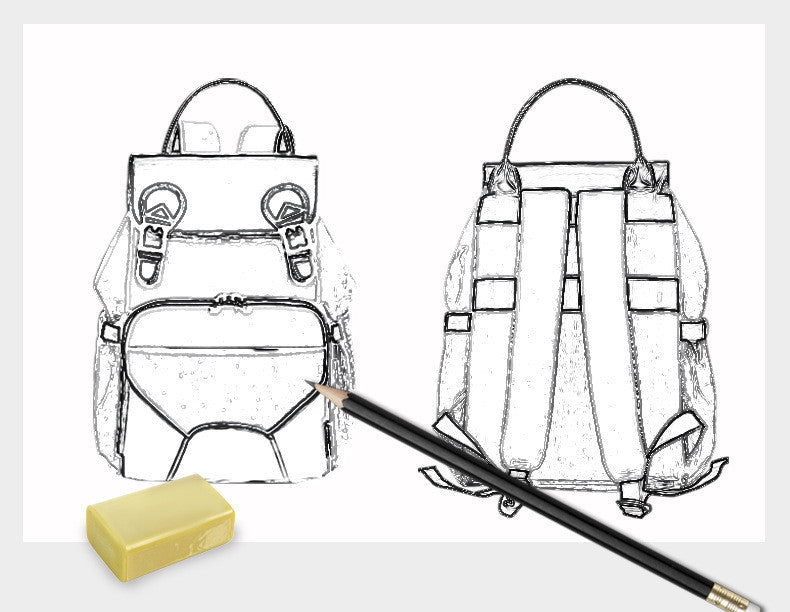 Oxford & Leather Mommy Backpack – Multifunctional Double-Shoulder Diaper Bag