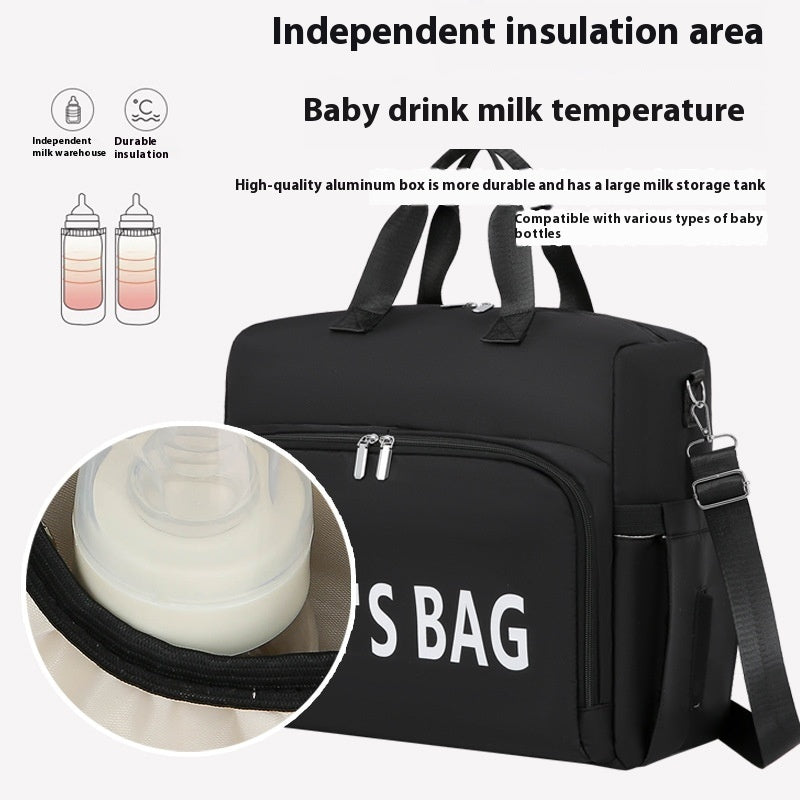 Three-in-One Insulated Mommy Bag – Large Capacity Multifunctional Baby Diaper Tote