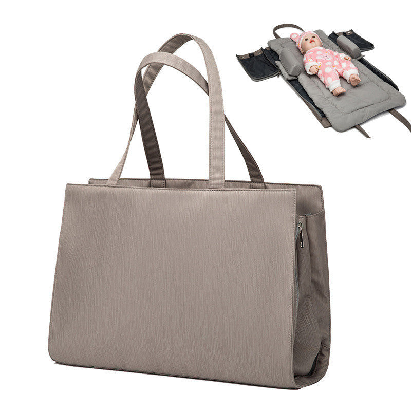 Simple Baby Crib Mommy Shoulder Bag – Large Capacity, Stylish & Lightweight Tote for Moms On the Go