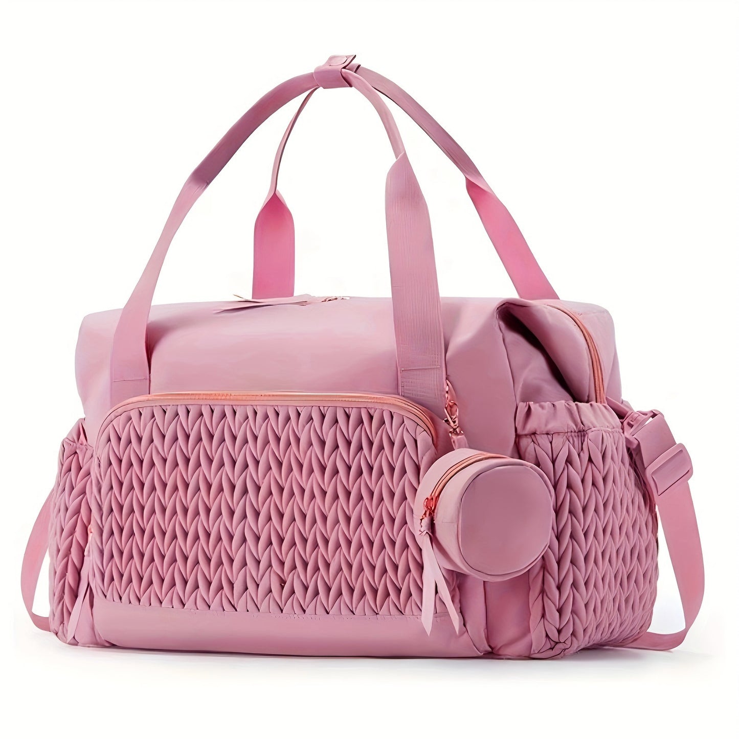Striped Mommy Handbag – Large Capacity Travel Tote Bag for Moms