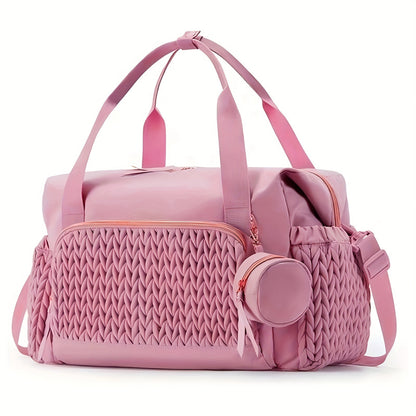 Striped Mommy Handbag – Large Capacity Travel Tote Bag for Moms
