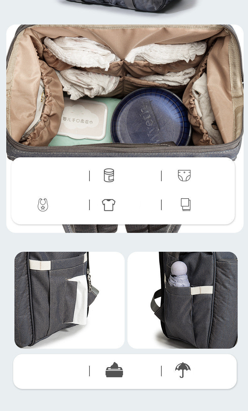 Portable 3-in-1 Diaper Bag with Changing Station - Change & Go -