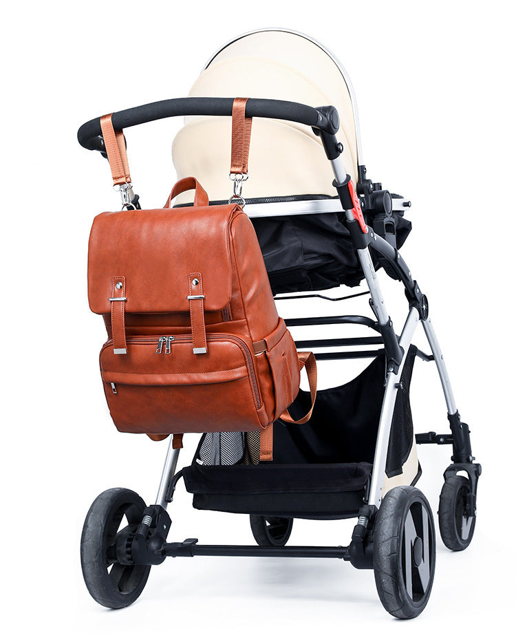 Custom PU Leather Bag Backpack for Moms & Dads