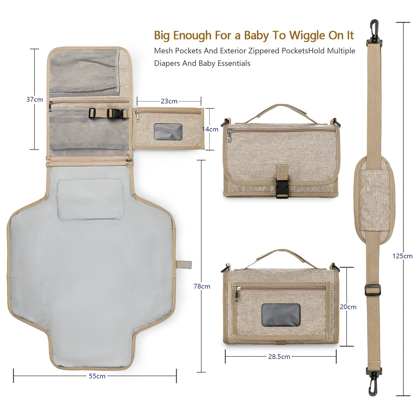 Portable Baby Changing Pad – Waterproof, Lightweight & Foldable Diaper Changing Station for On-the-Go Parents