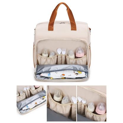 Three-in-One Insulated Mommy Bag – Large Capacity Multifunctional Baby Diaper Tote