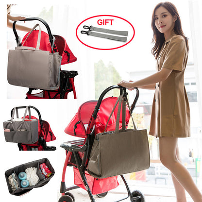 Simple Baby Crib Mommy Shoulder Bag – Large Capacity, Stylish & Lightweight Tote for Moms On the Go